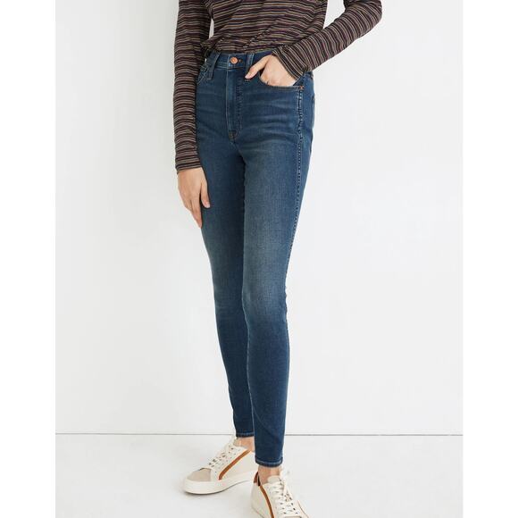 Madewell SZ 32 10" High-Rise Roadtripper Supersoft Jeans in Playford Wash Denim - Picture 1 of 16